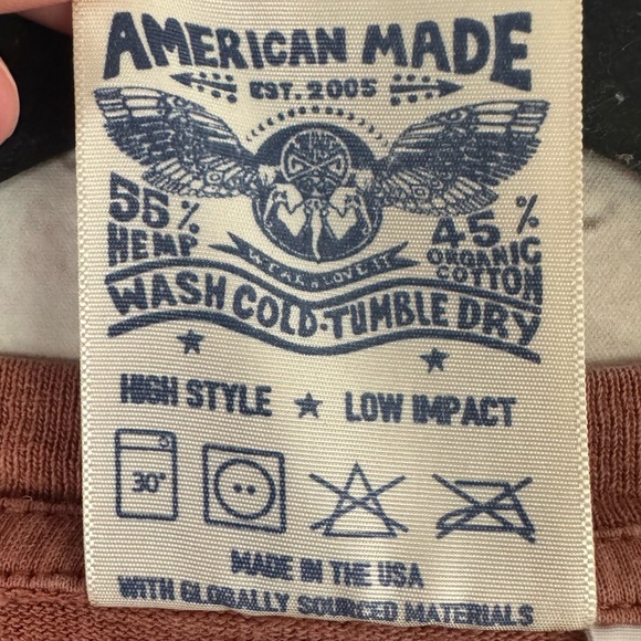 JUNGMAVEN Men's Medium Tahoe Sweatshirt Terracotta Hemp Organic Cotton M $98 - Picture 5 of 6